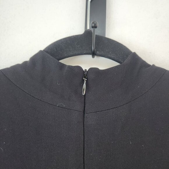 Talbots Classic Black Cocktail Dress Shift Style Stretch Flowy Career Women's 14 - Picture 4 of 5